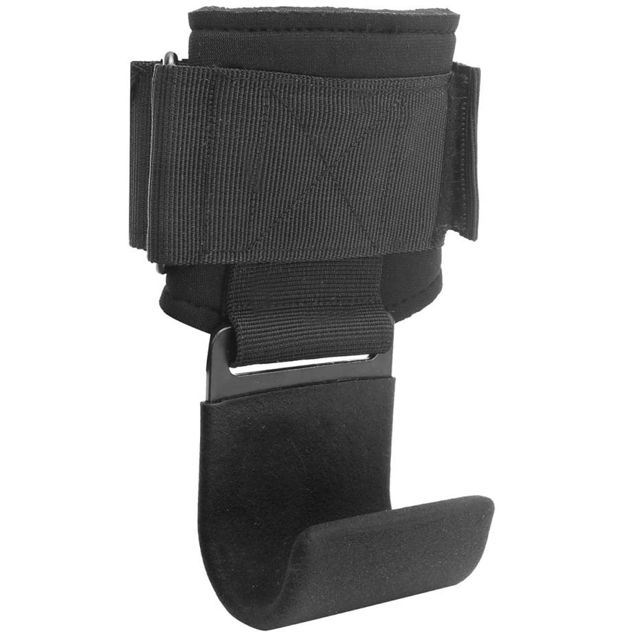 1PCS Fitness Weight Lifting Hooks Non-Slip Rubber Coated Hand Grip Support Heavy Duty Power Wrist Straps for Deadlifts Pull Ups