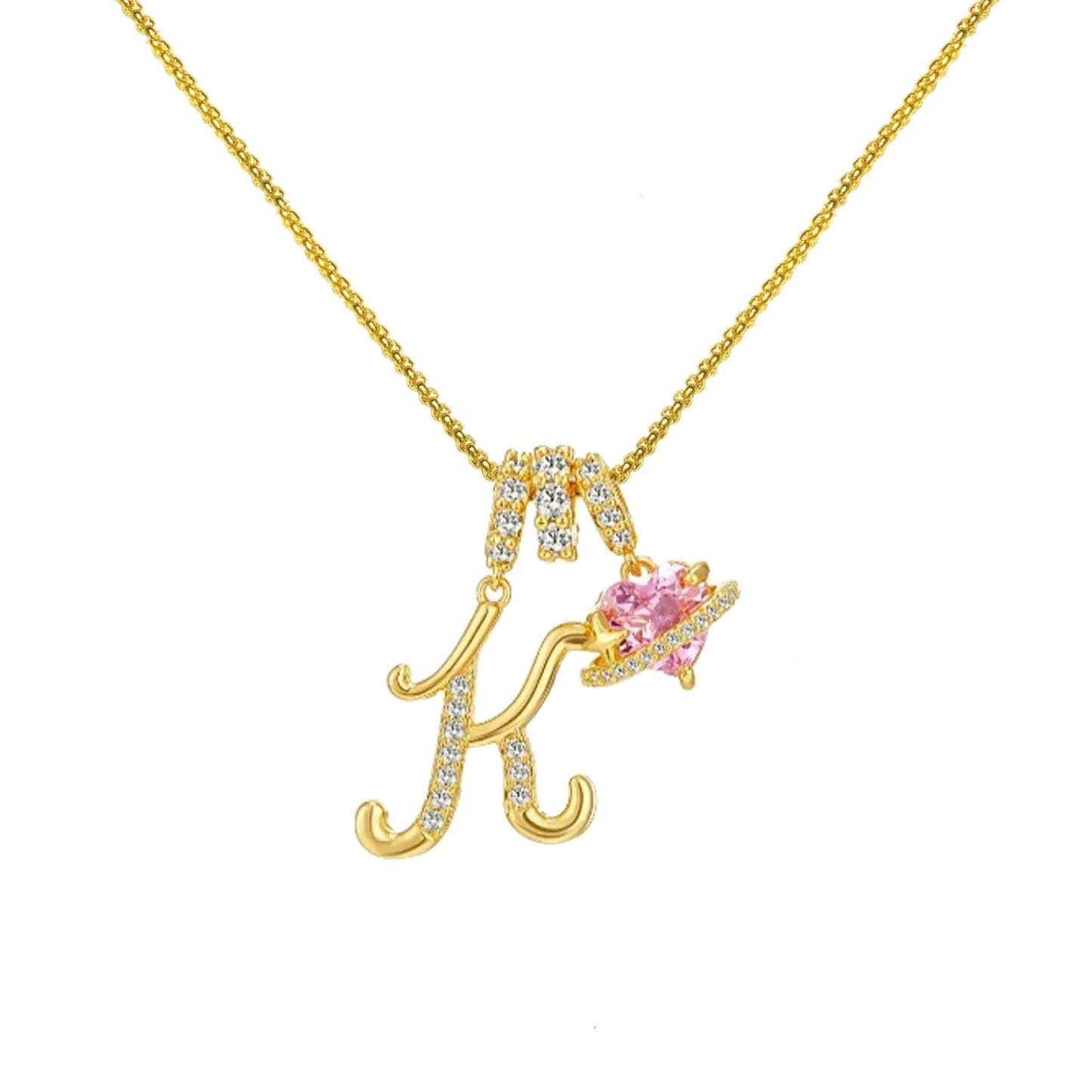 Initial Necklace 26 English Letter Necklace Initial Jewelry Best Anniversary Gift For Her