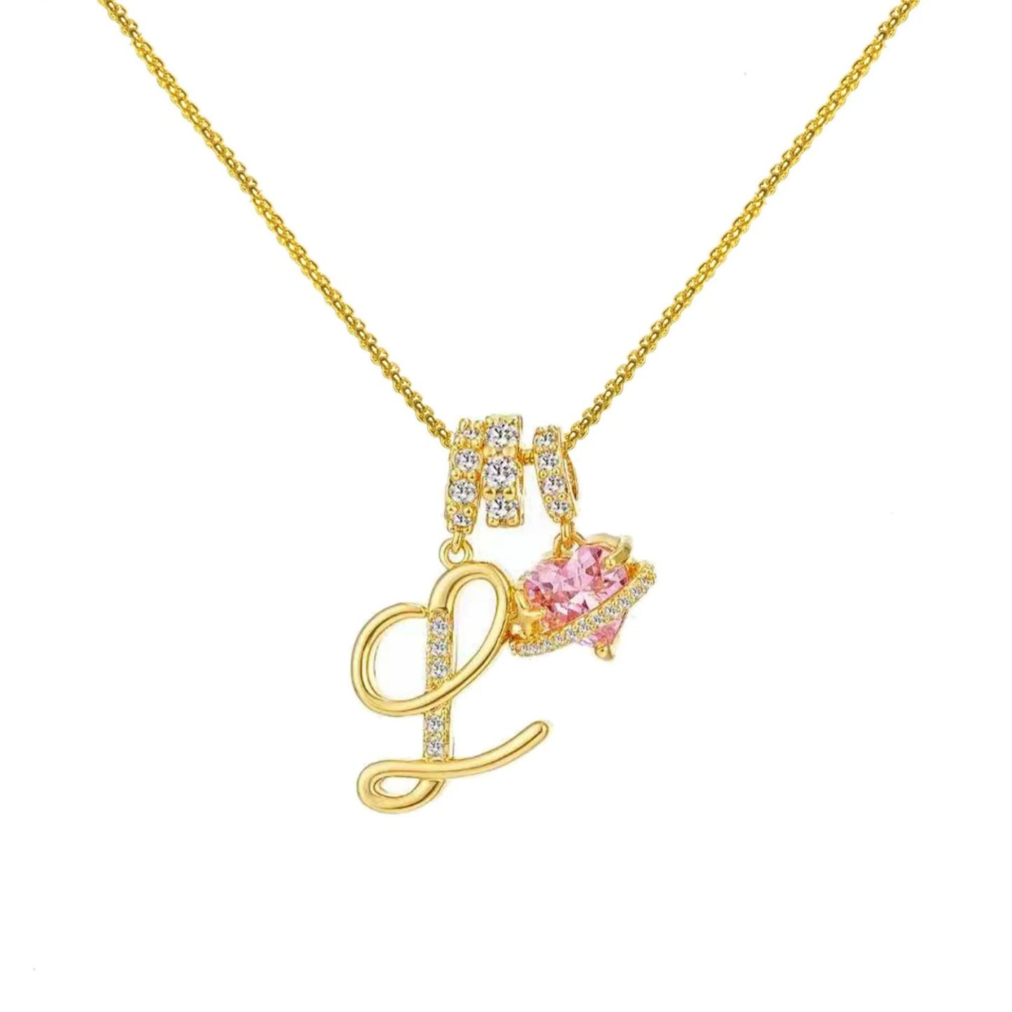 Initial Necklace 26 English Letter Necklace Initial Jewelry Best Anniversary Gift For Her
