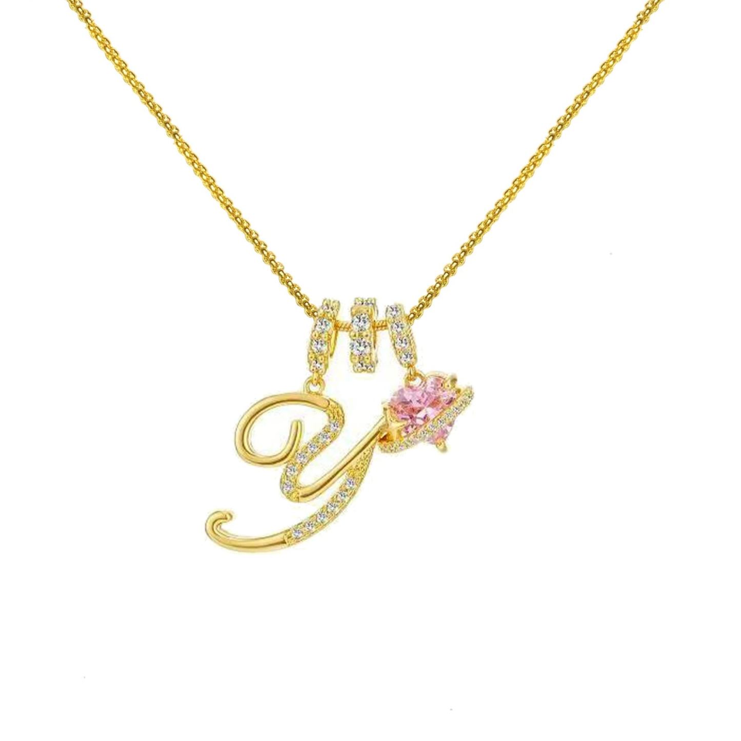 Initial Necklace 26 English Letter Necklace Initial Jewelry Best Anniversary Gift For Her