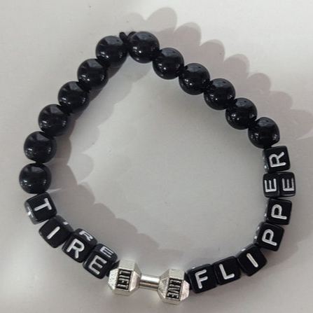 Custom Fitness Bracelet Dumbbell Bracelet Personalized Name Men's Bracelets