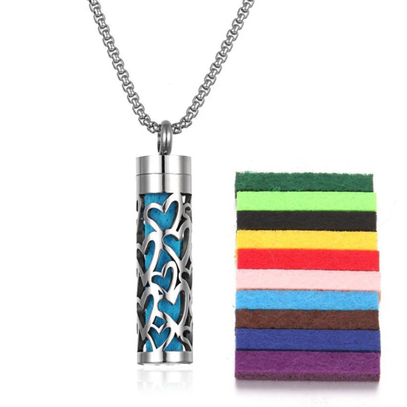 Perfume Diffuser Necklace Essential Oil Aromatherapy Stainless Steel N