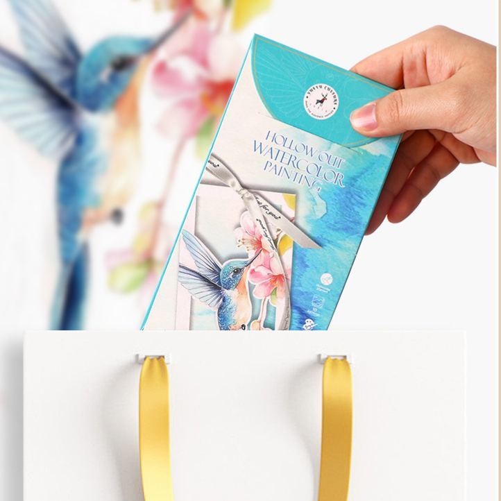 10 Sheets Watercolor Workbook Bookmarks with Free Paint Set Say Goodbye to Anxiety Awaken Your Artistic Talent