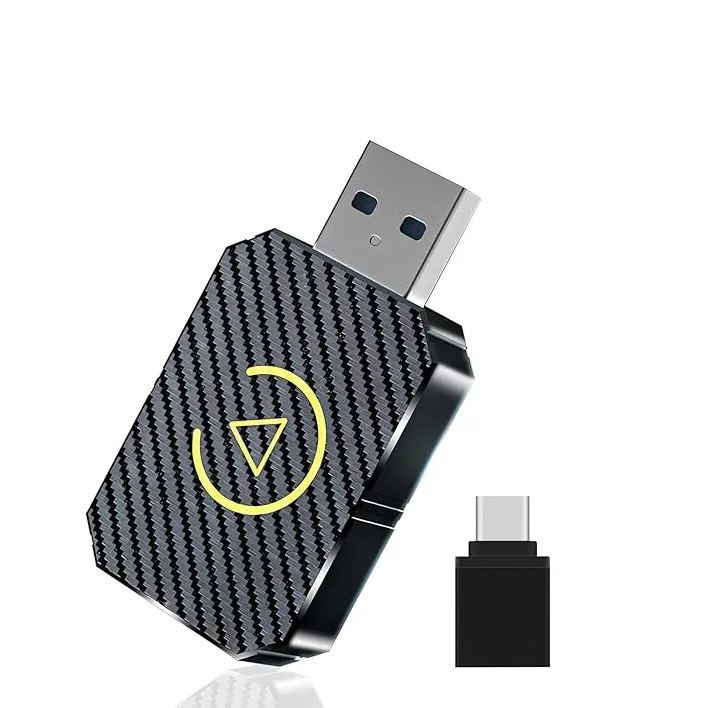 Wireless Carplay Adapter for iPhone Convert Factory Wired CarPlay to Wireless Mini USB CarPlay Wireless Stick Plug & Play Car Play Wireless Adapter for Cars from 2016 and iOS 12+/Android 11+