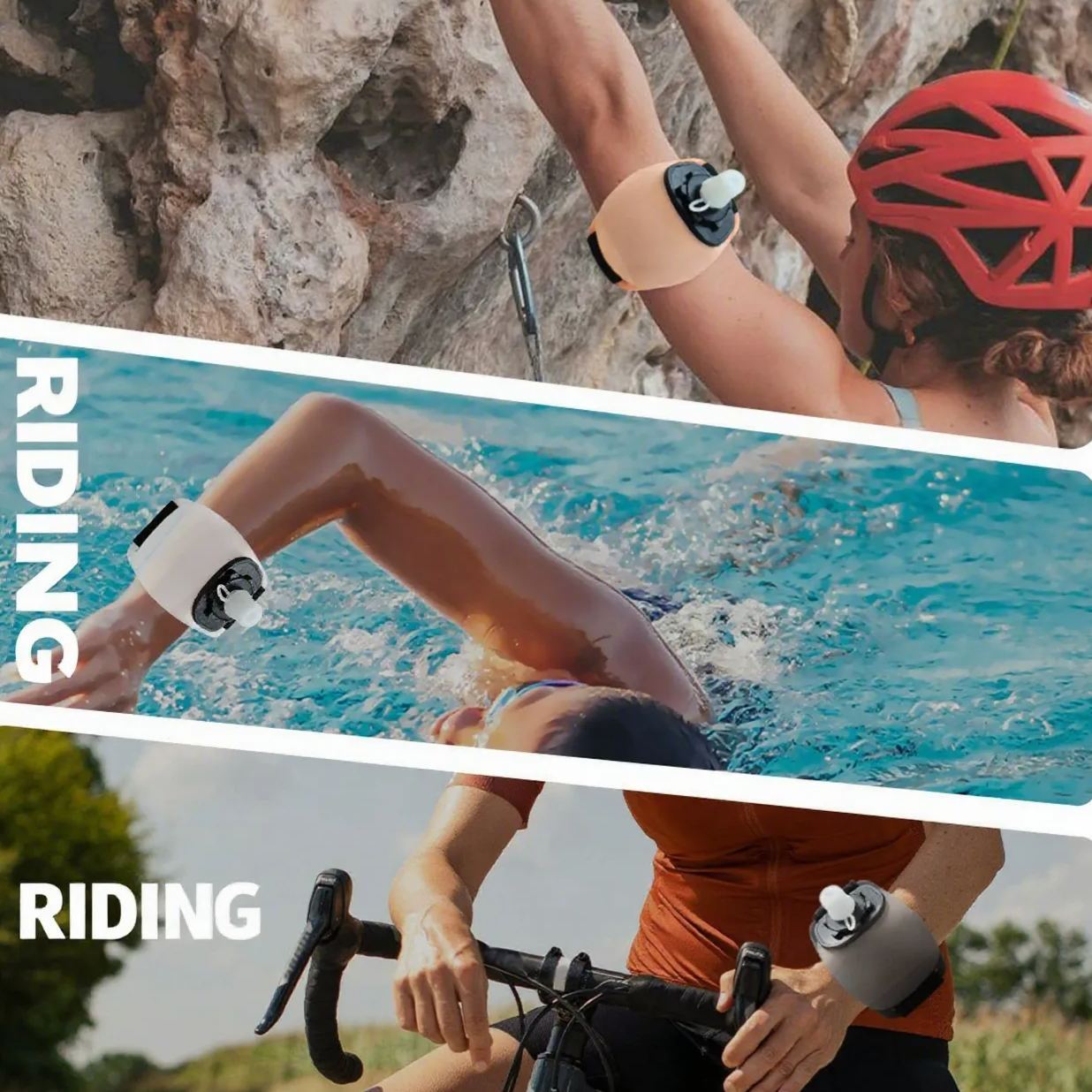 Outdoor Fitness Cycling Wrist Water Bottle Running Mountaineering Portable Silicone Water Bottle Sports Water Cup Arm Water Bottle