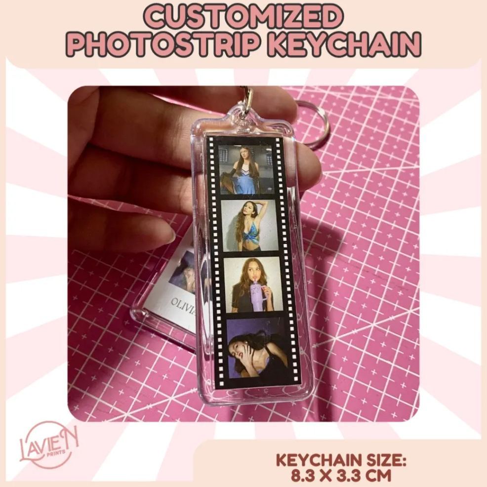 Custom PhotoText Acrylic Film-Style Keychain – Personalized Retro Gift