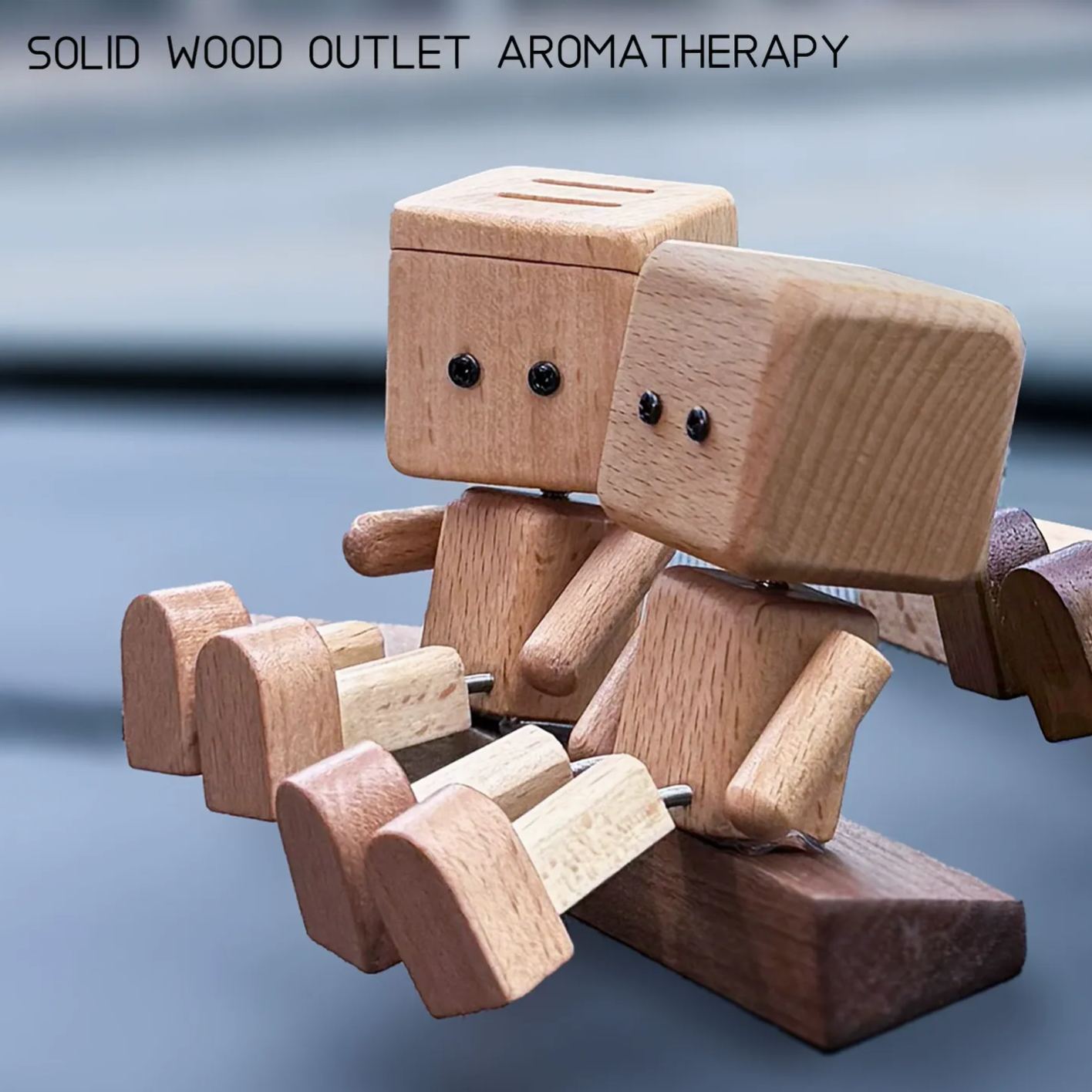 Wooden Doll Ornaments Car Air Vent Ornaments Shaking Legs Wooden Man Decoration