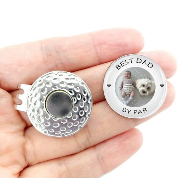 Custom Photo Golf Ball Marker & Hat Clip Set, Golf Gift for Man, Gift for Golfer, Fathers Day Gift, Gift for Husband, Fathers Day Grandpa - GiftlabAU