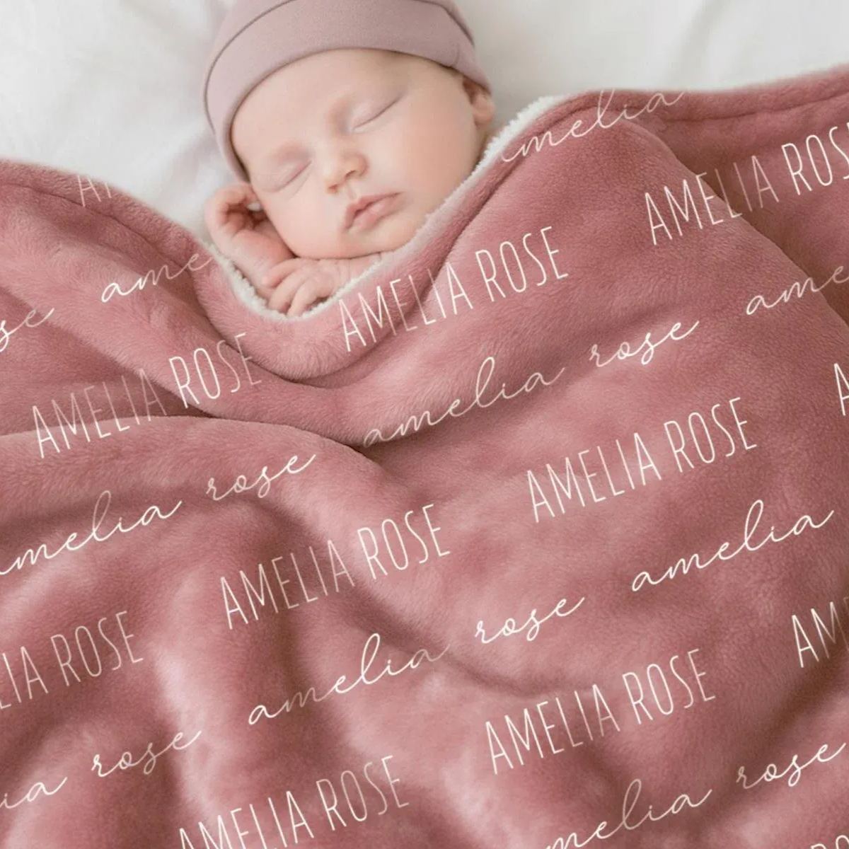 Custom Baby Blanket with Name Personalized Name Blanket Newborn Hospital Blanket Custom Baby Gift Baby Name Swaddle