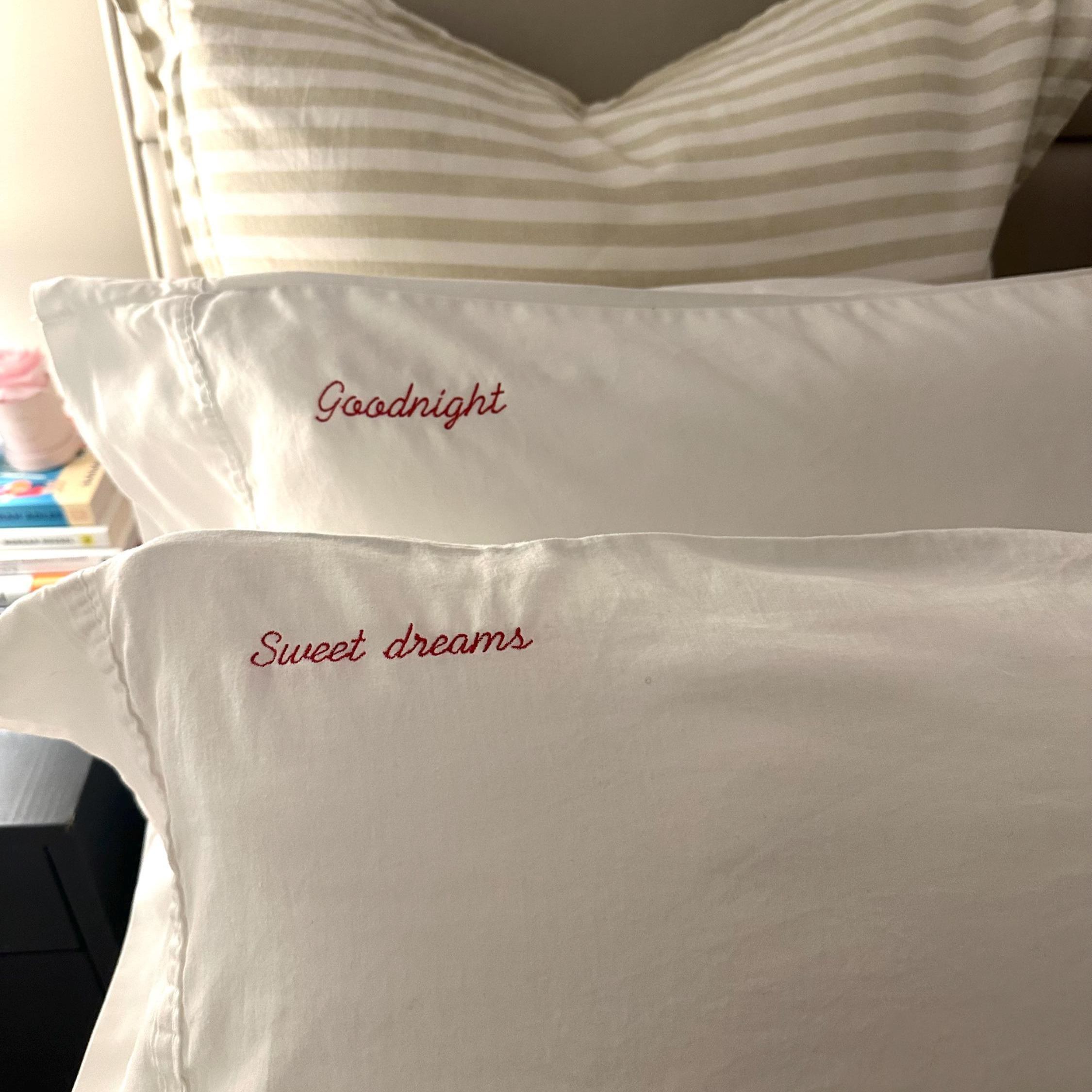 Custom Embroidered Pillowcase The Love Note Pillowcase