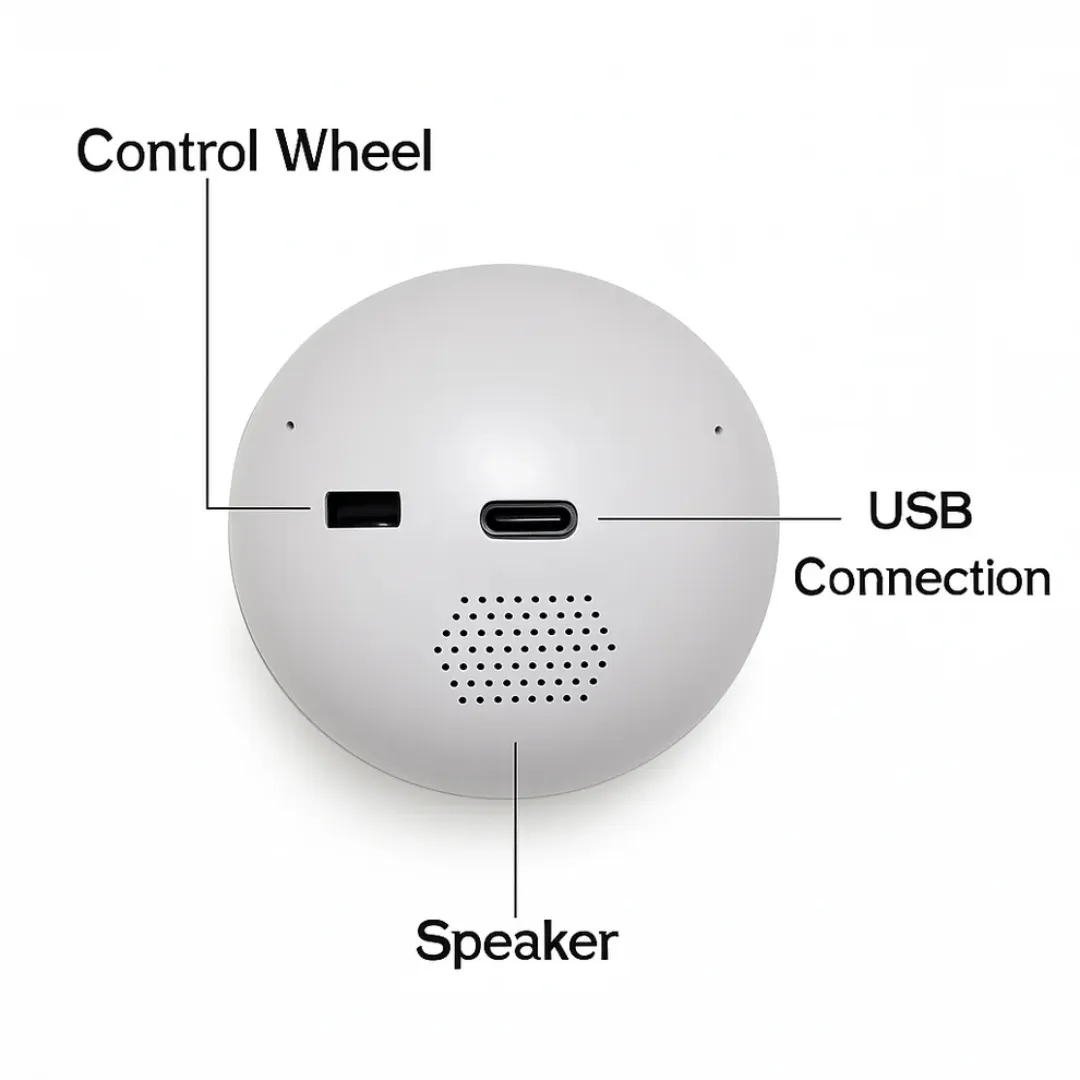 2.7inch Crystal Ball with Electronic Display DIY Video Import Possible Unique Gift for Home & Office Light-Up Sphere