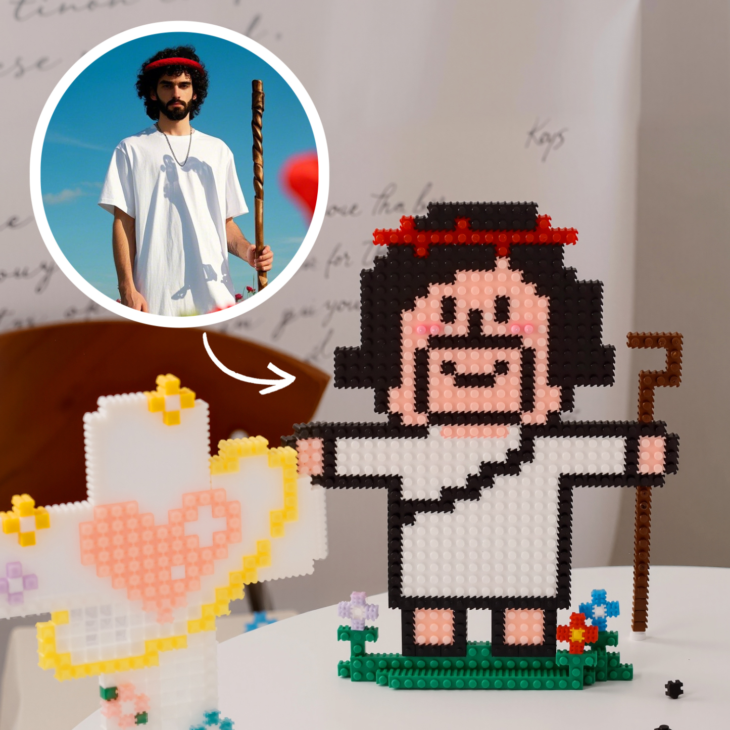 Personalized Photo Pixel Puzzle Bricks Custom Mini Building Blocks Toy DIY Figures Gift