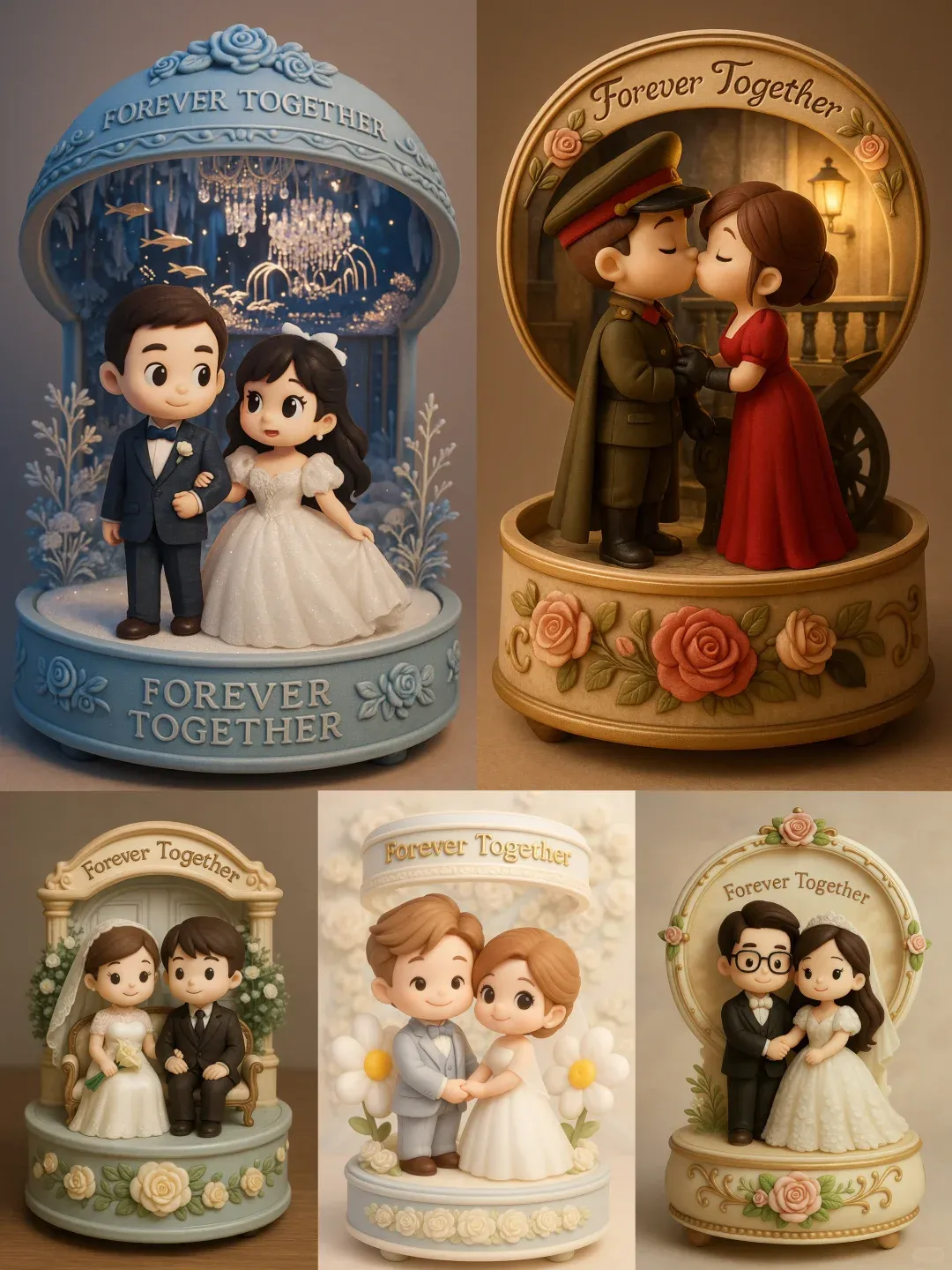 Custom Toy Figure 3D Mini Figures Music Box Personalization Photo Blind Box Gifts For Couple