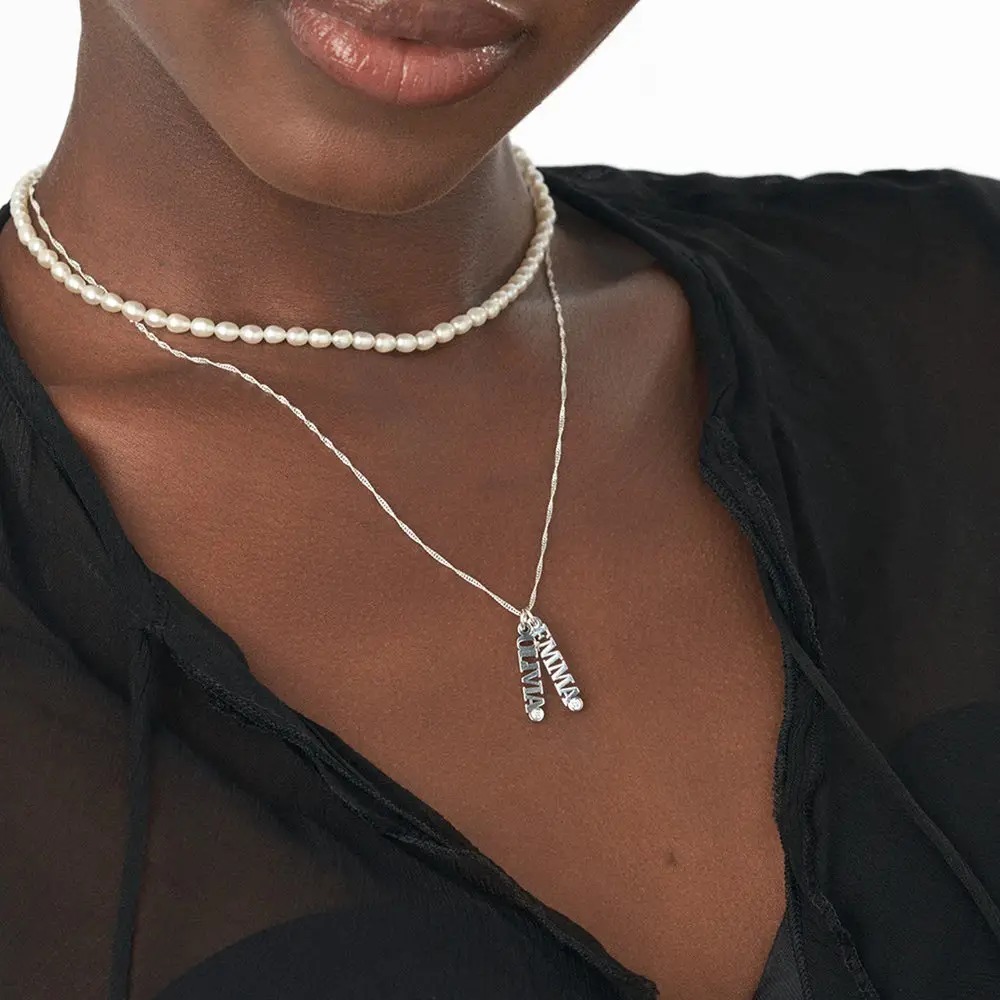Custom Chain Name Necklace Multi-name Necklace Diamond Name Necklace Gift For Her