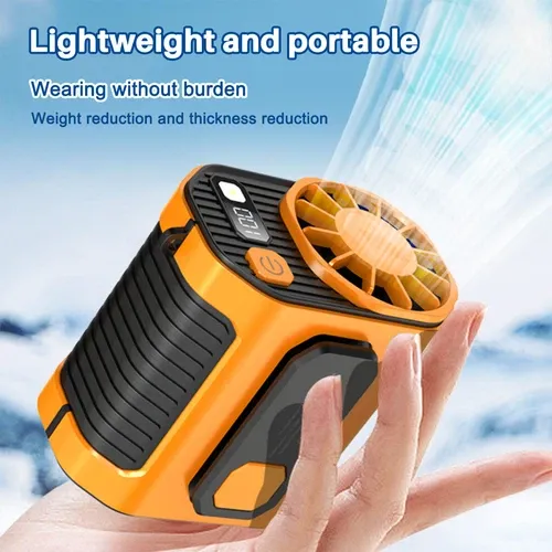 Portable Waist Clip on Fan Hanging Cooling Fan USB Rechargeable Power Bank Fan
