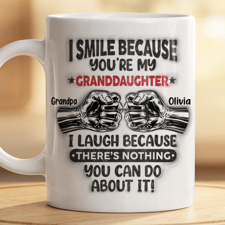 [3D Printing Effect] I Smile Because You're My Son Mug - Custom Gifts for Son