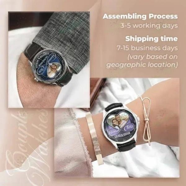 Couple Photo Upload - Custom Stainless Steel Watches