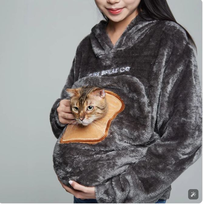 Cat Bag Flannel Sweatshirt Cat Backpack Cute Cat Bag