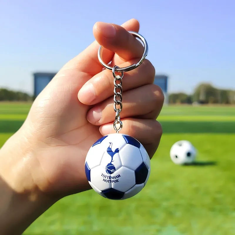 Mini Football Pendant Keychain Real Madrid Pendant World Cup Souvenir Birthday Gift For Boys Fans