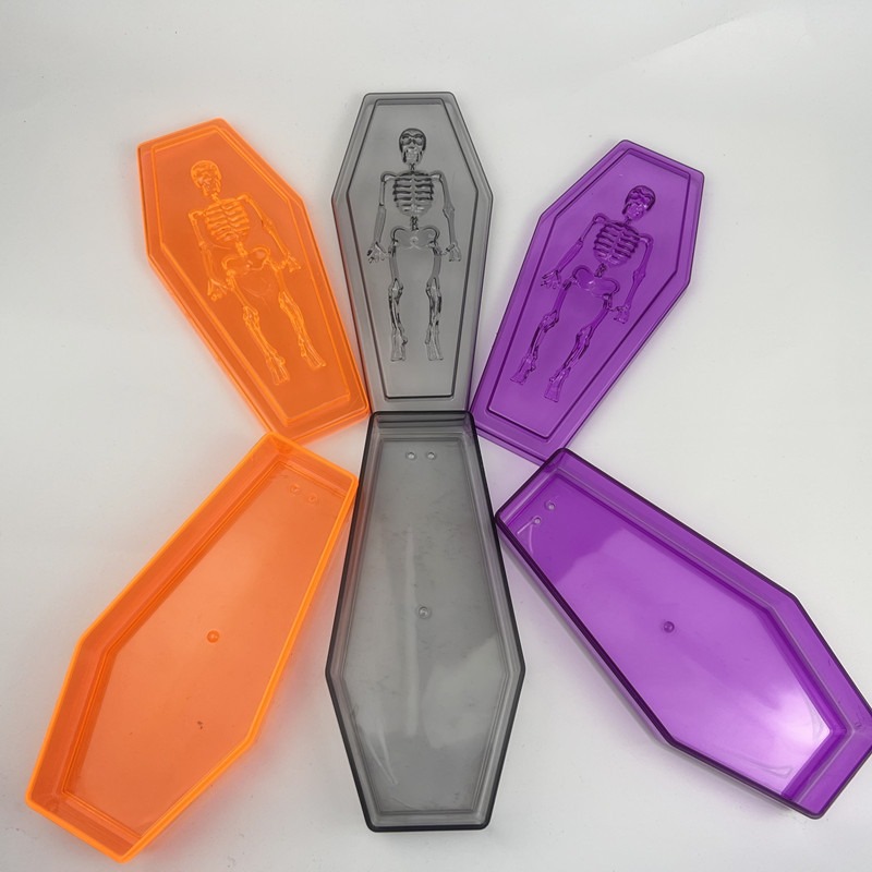 Halloween Skeleton Coffin-shaped Candy Box Storage Box Snack Holder Spooky Gift Package