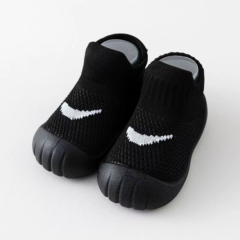 Baby Walking Shoes Smile Pattern Non-Slip Soft Sole Sock Shoes Breathable Mesh First Walker Shoes Anti-Drop Indoor Floor Shoes for Toddlers 0-3 Years