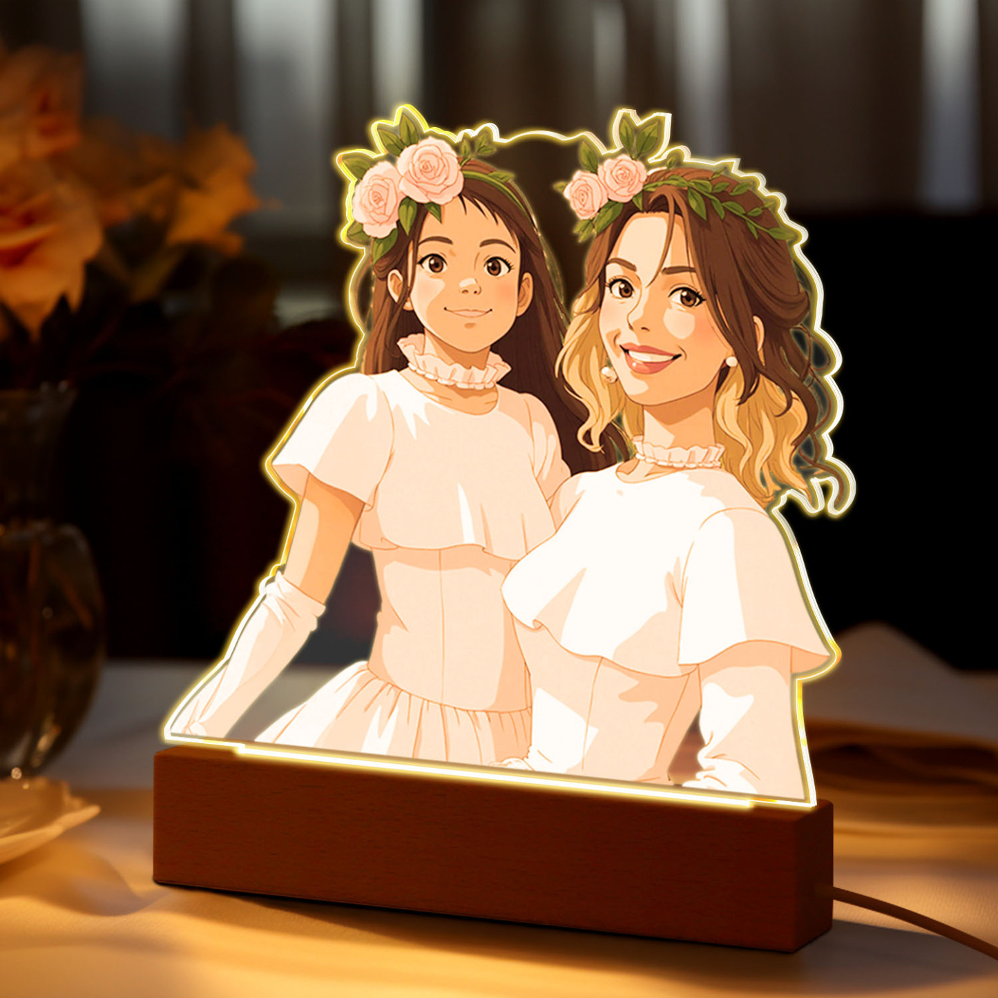 Custom Photo Gibli Style Personalized Night Light with Your Photo