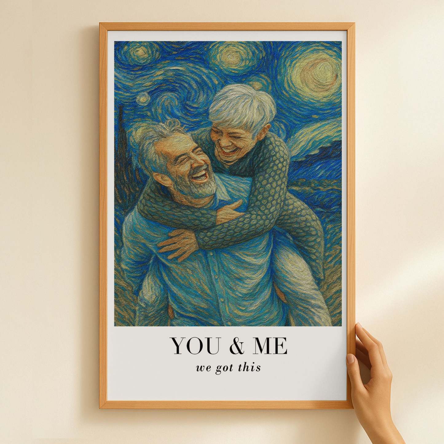Van Gogh Wall Art You & Me We Got This - Personalized Photo Poster/Canvas