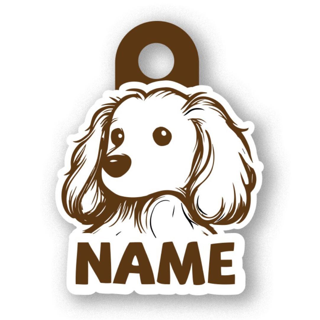 Custom Name Dog Tag with Personalized Outline Dog ID Tag Gift for Pet Lover