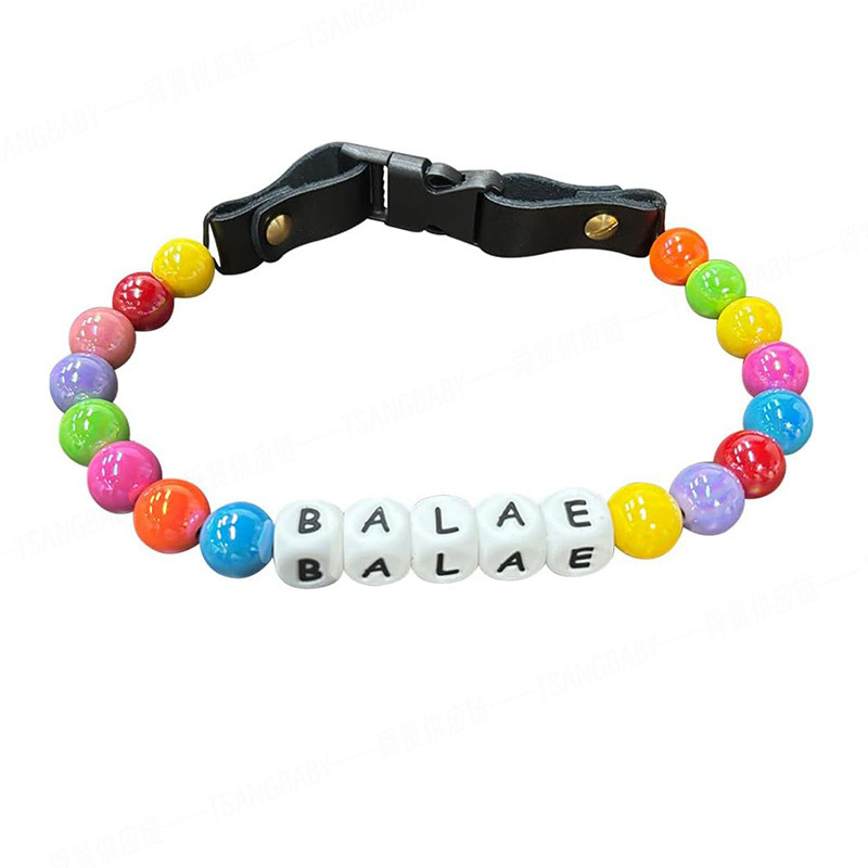 Custom Name Pet Necklace – Colorful Beaded Collar for Your Furry Friend