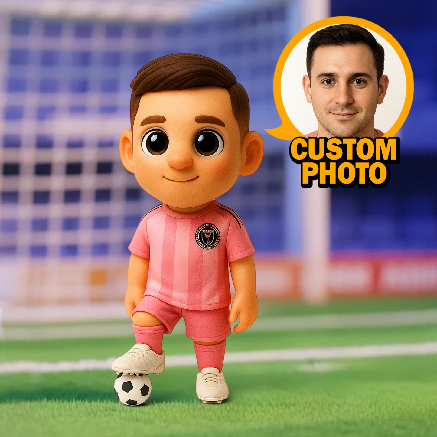 Personalized Ligue 1 Player Statue – 3D Printed Soccer Fan Gift