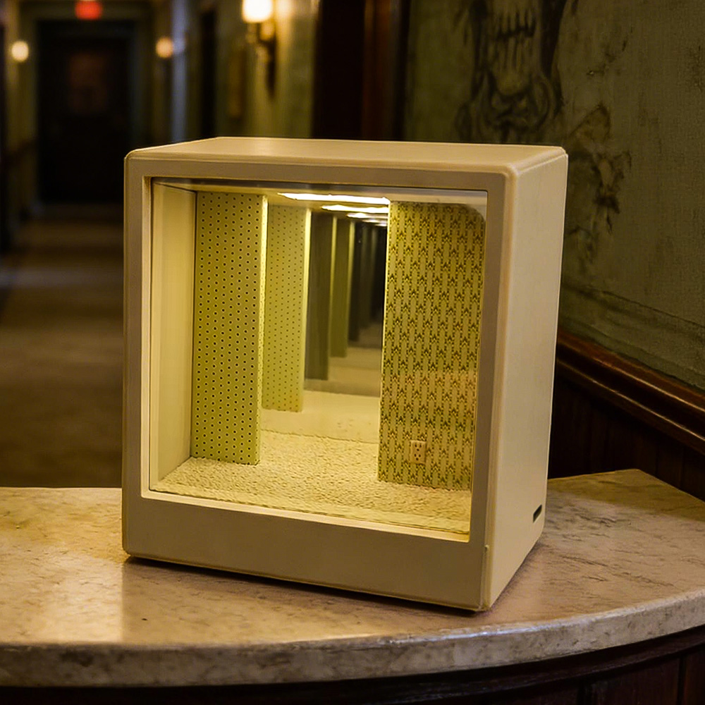 3D Infinite Space Miniature Box Handcrafted Surreal Room Illuminated Ornament Artistic Gift for Friends or Yourself