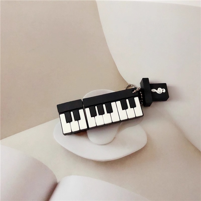 Cartoon Musical Instrument Usb Flash Drive 128g Piano Guitar Note Large Capacity Usb Flash Drive
