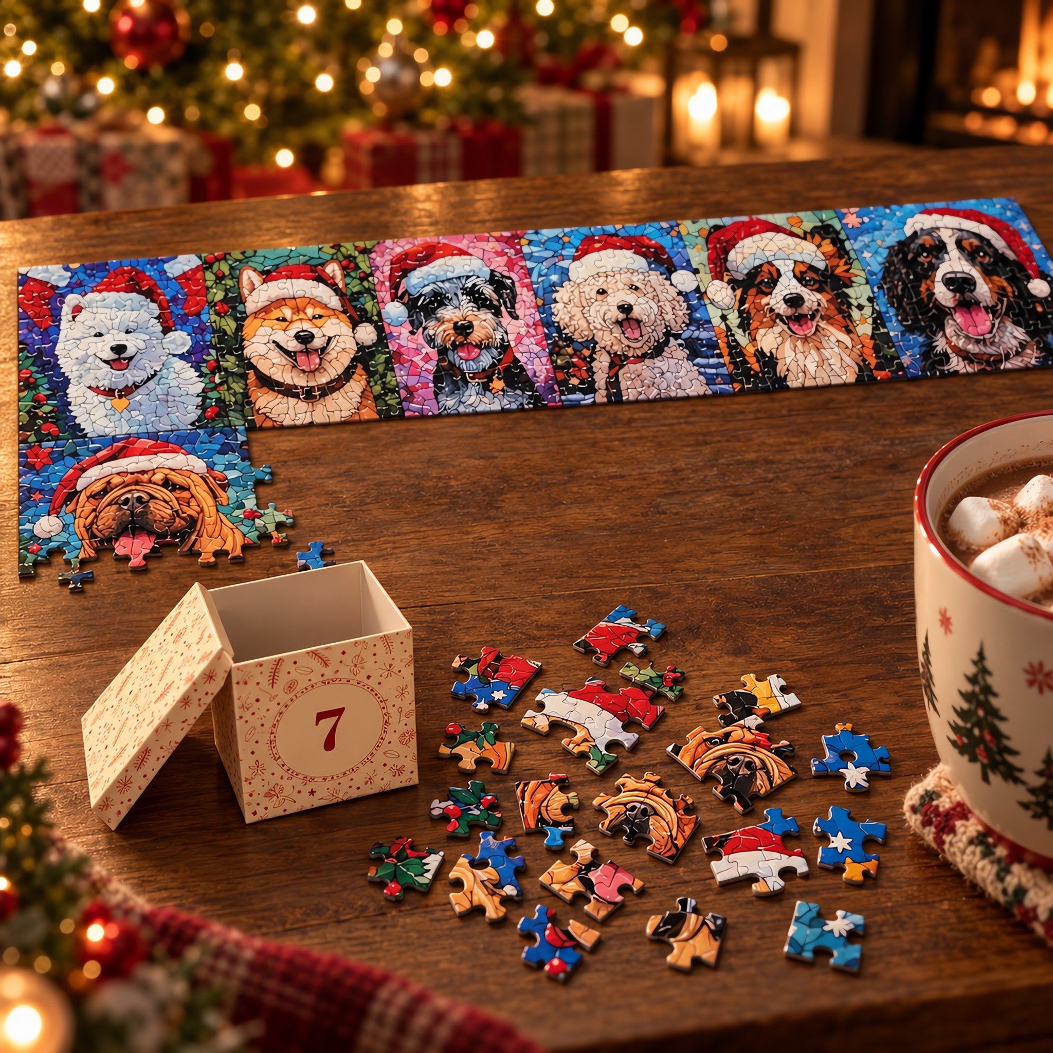 Christmas Puzzle Advent Calendar for Cat & Dog Lovers – 24 Days of Holiday Surprises