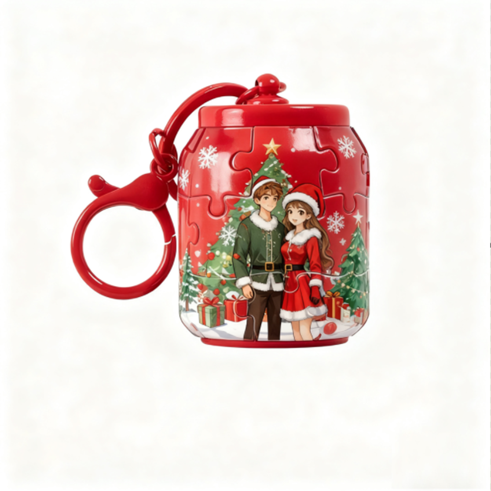 3D Puzzle Pendant Keychain Ornaments Christmas Gift