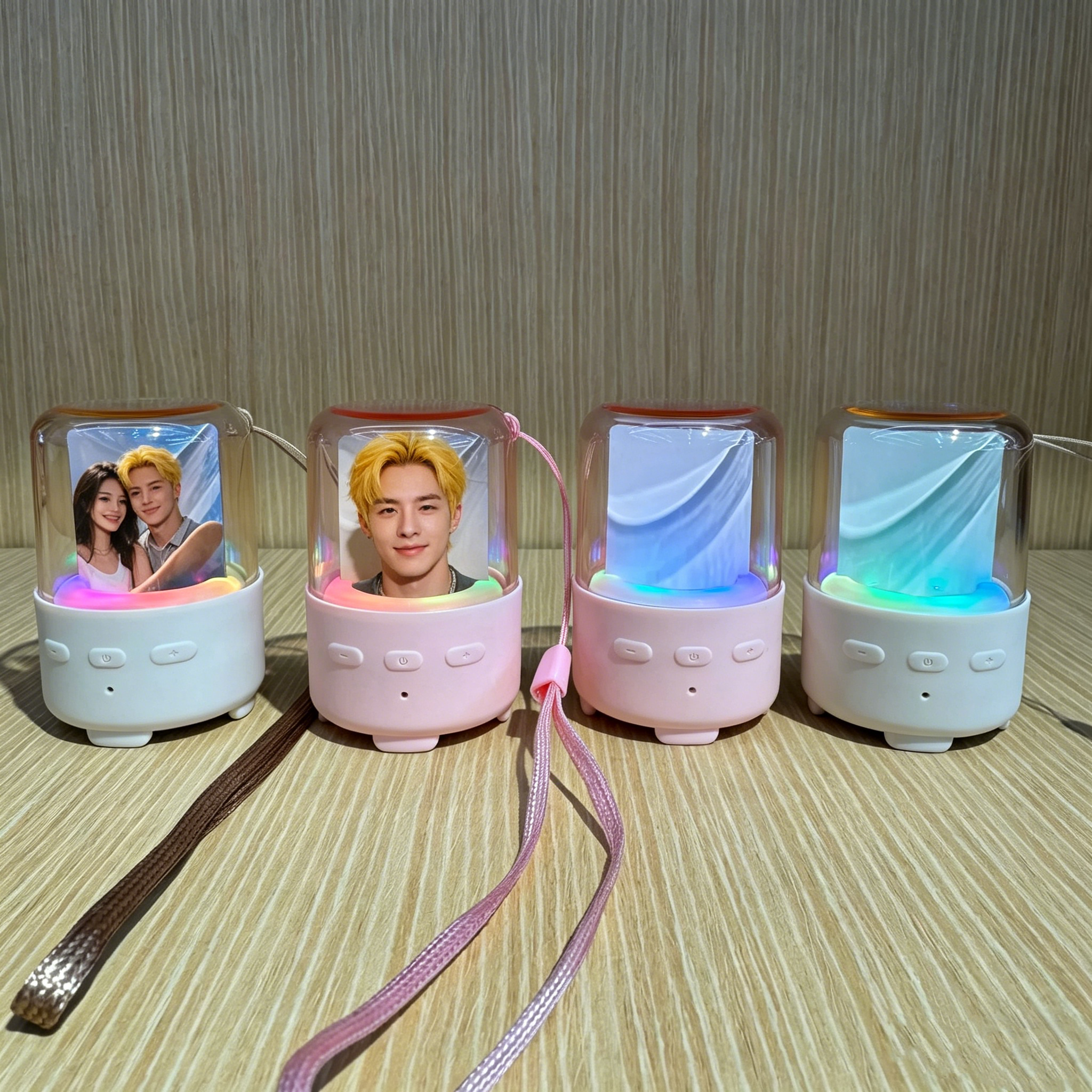 Custom Photo Bluetooth Speaker Personalized Mini Wireless Speaker with LED Light Best Gifts