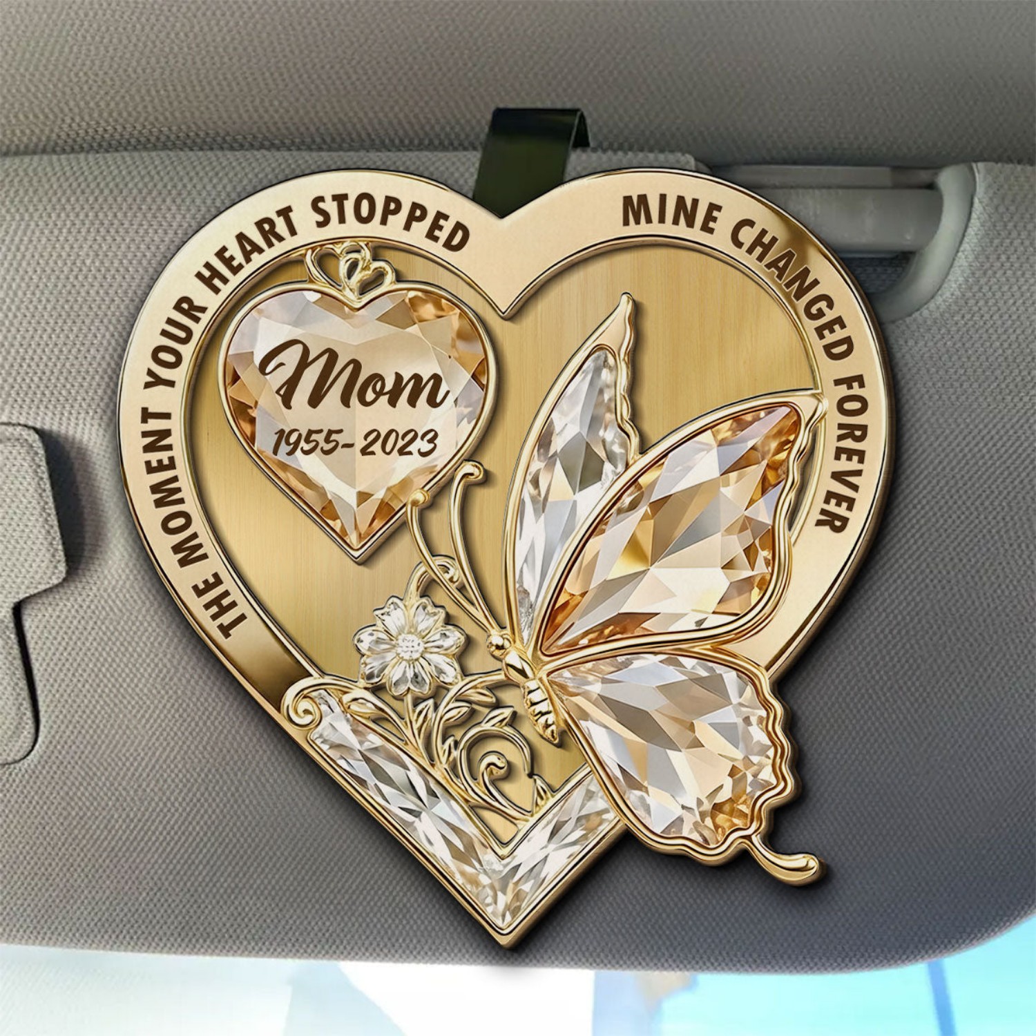 The Moment My Heart Changed Forever - Personalized Custom Car Ornament