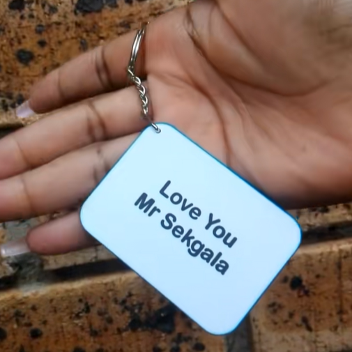 Custom Calendar Keychain with Engraving Rectangular Keychain Anniversary Gift