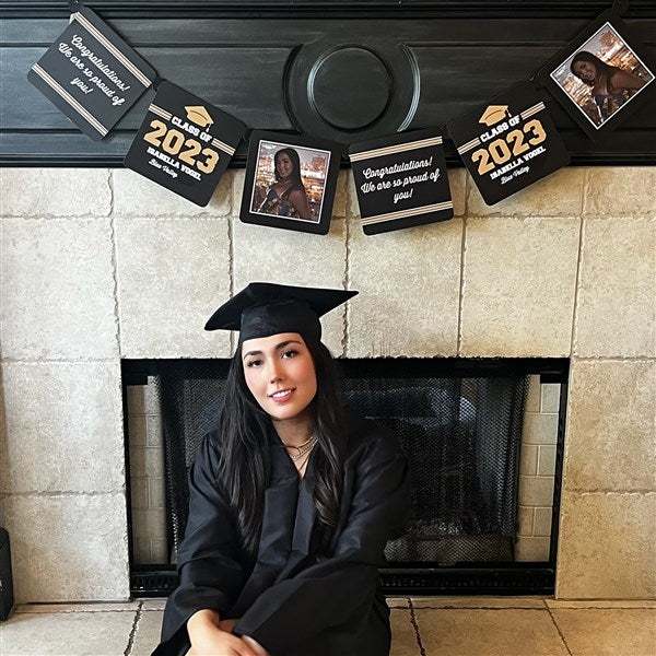 Personalized Graduation Photo Paper Banner Graduation Gift Ideas For Friends