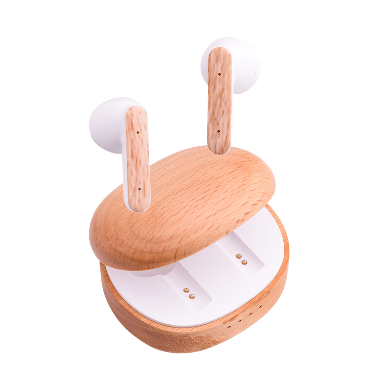 Personalized Name Wooden Tws in Ear Earphone BT5.3 Bluetooth Wireless Auriculares Sem Fio Inalambricos Eco Friendly Earbuds