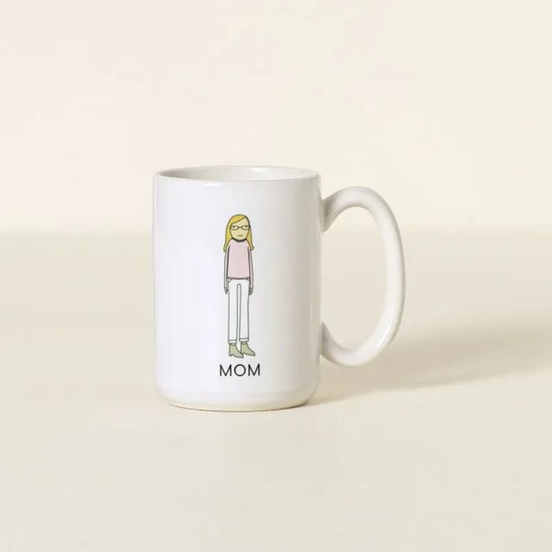 Personalized Family Mugs Custom Your Family Name and Artwork Depicting Each Family Member.