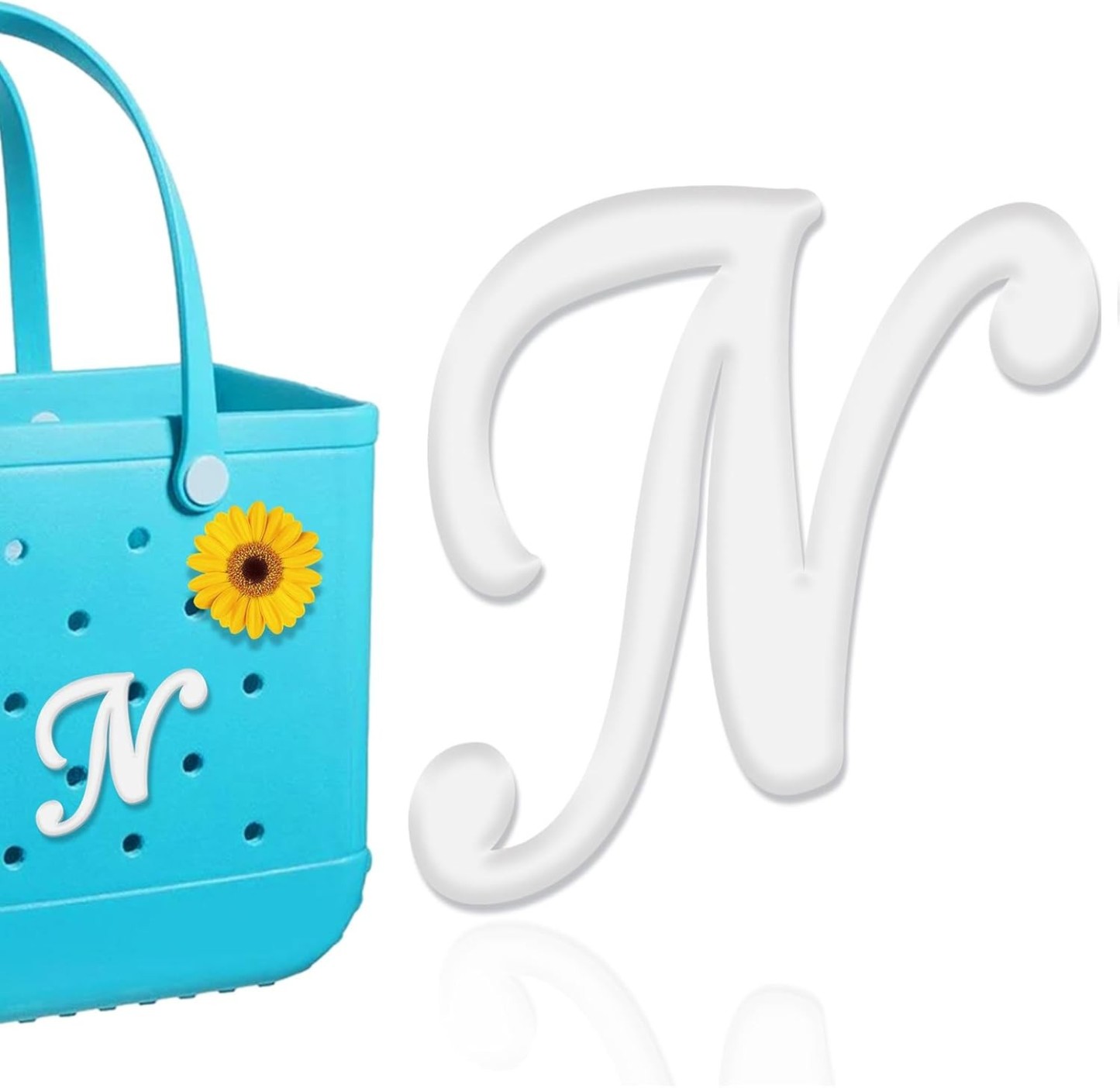 Mity rain Letter Charms for Bag,Alphabet Lettering Accessories Charms Compatible with Bag Original All Models, Insert Decorative Letter for Handbag Beach Tote Bag A