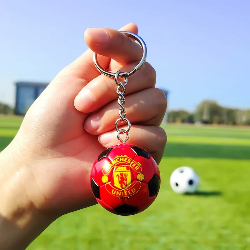 Mini Football Pendant Keychain Real Madrid Pendant World Cup Souvenir Birthday Gift For Boys Fans