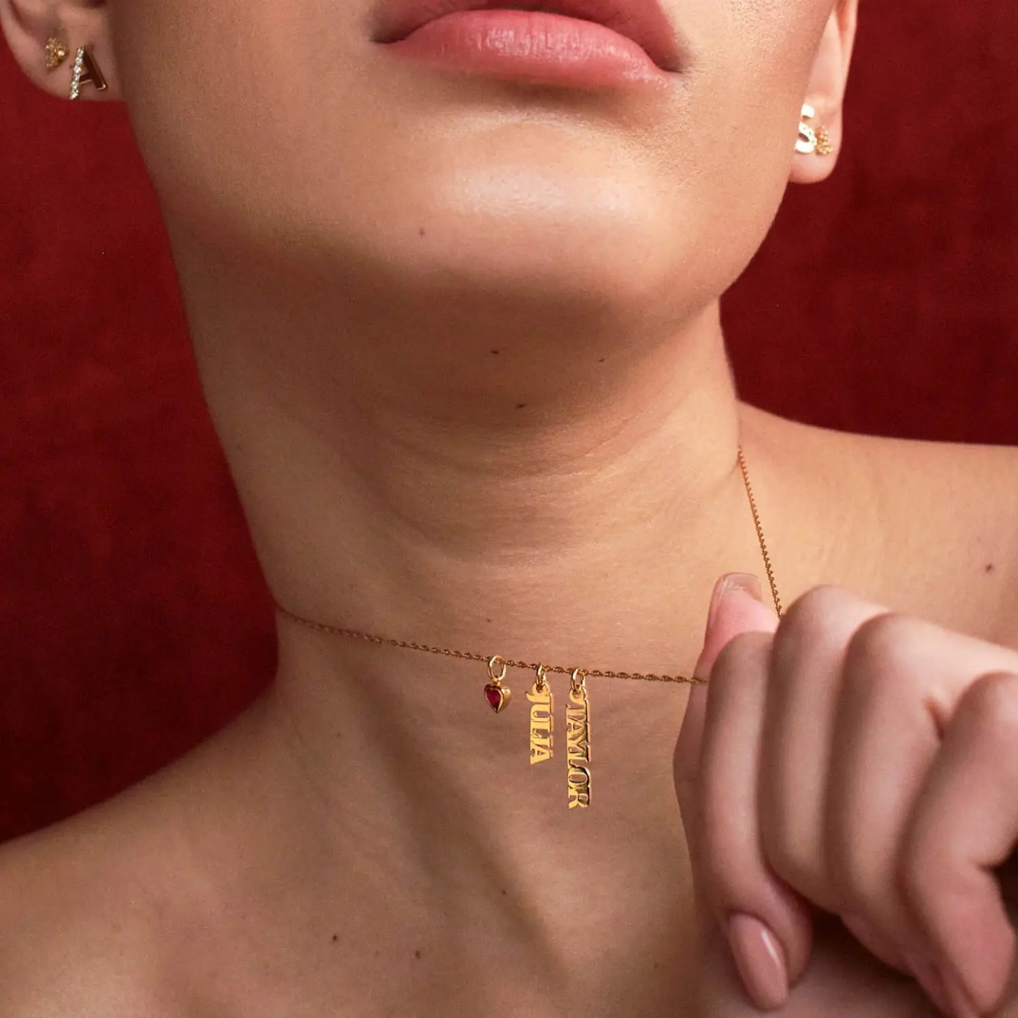 Custom Chain Name Necklace Multi-name Necklace Diamond Name Necklace Gift For Her