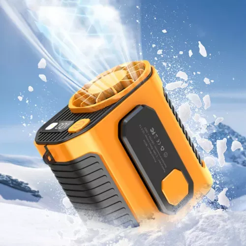Portable Waist Clip on Fan Hanging Cooling Fan USB Rechargeable Power Bank Fan