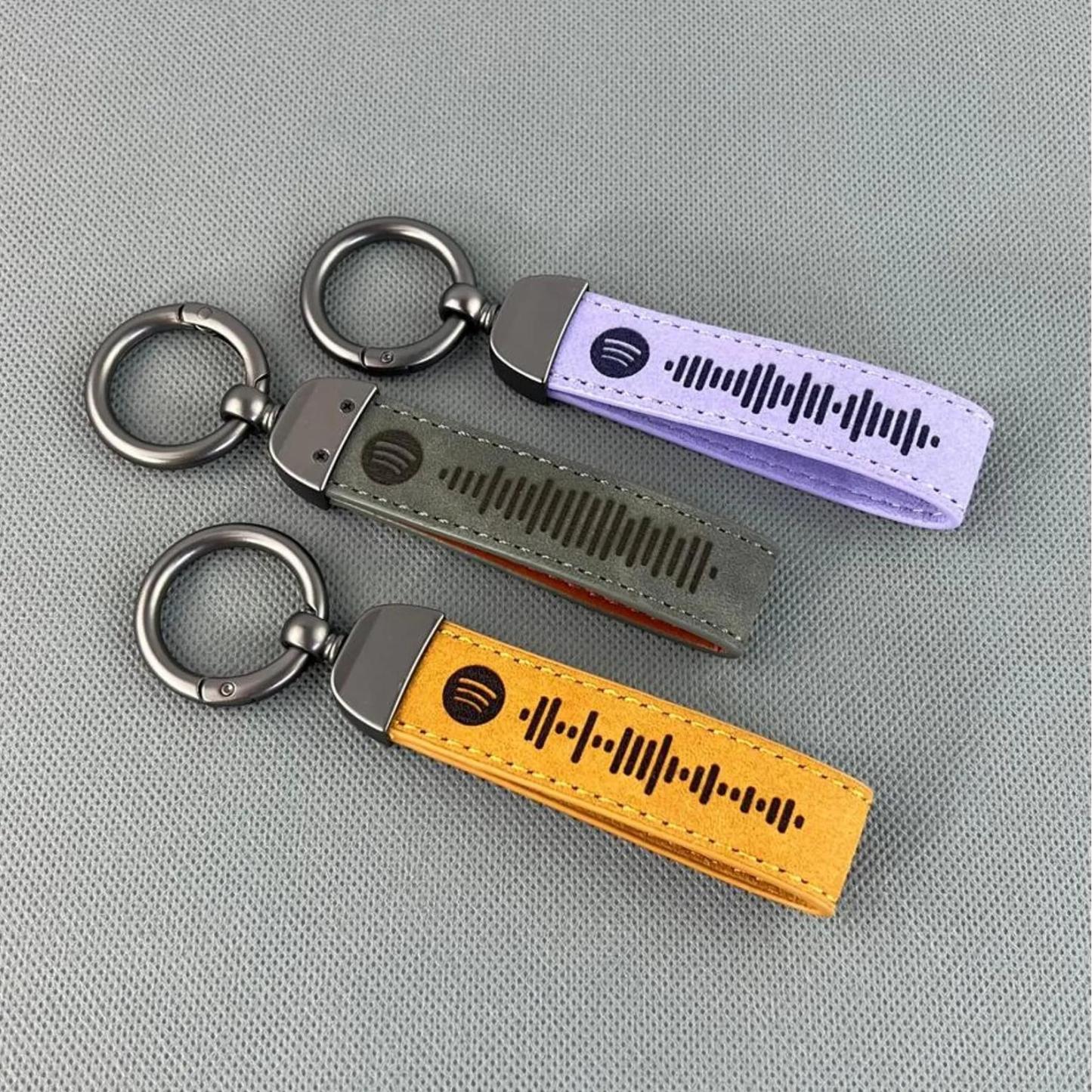 Custom Music Keychain Gift With Song BarCode Gift For Her Boyfriend, Girlfriend Gift For Him Best Seller Personalized Spotfy Playlist Gift