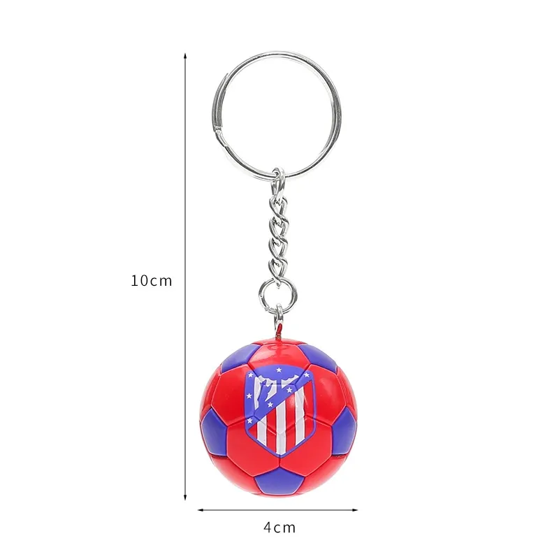 Mini Football Pendant Keychain Real Madrid Pendant World Cup Souvenir Birthday Gift For Boys Fans