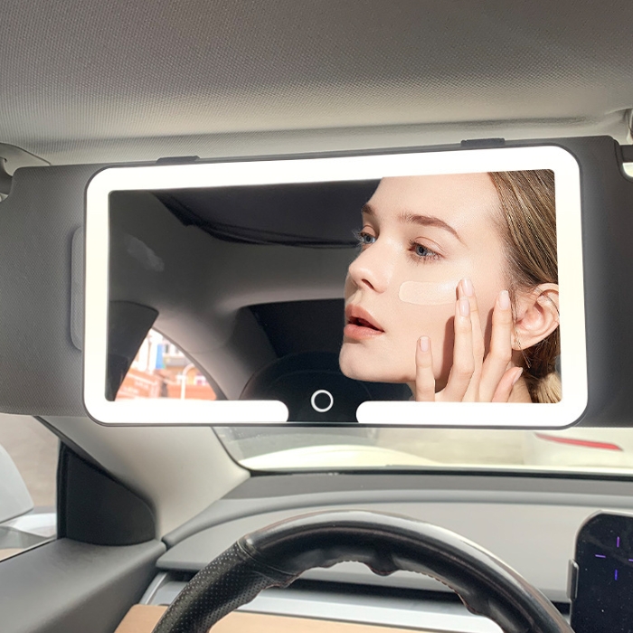 LED Vanity Car Sun Visor Makeup Mirror 3 Color Lights HD Portable Travel Beauty Mirror Perfect Gift for Girlfriend