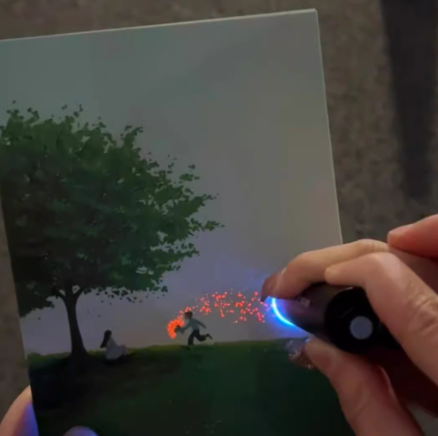 Personalized Glow in the Dark Greeting Card with Photo and Message