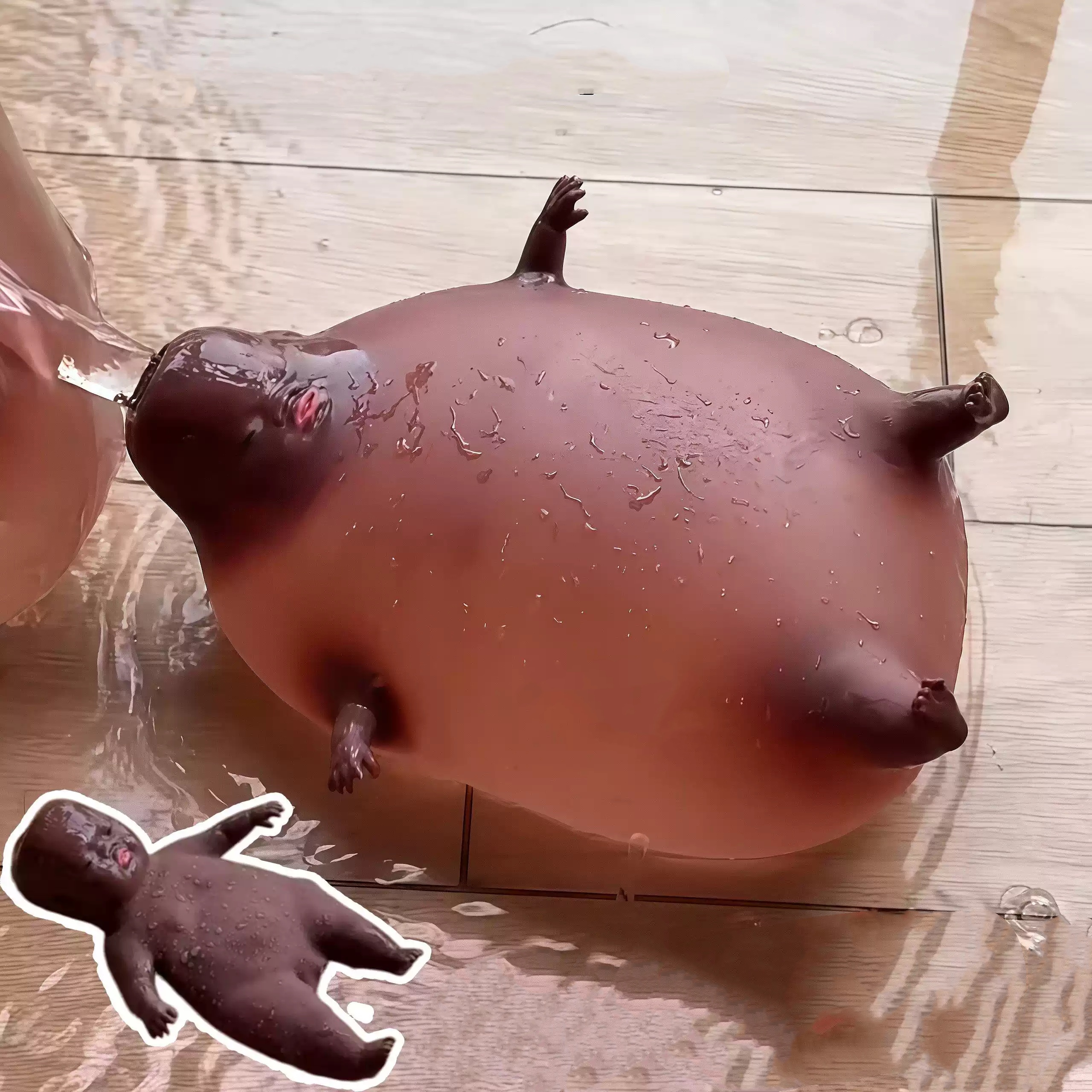 Water-Fillable Ultra-Elastic Stress Relief Toy Slow-Rising Squeezable Abstract Prank Figure