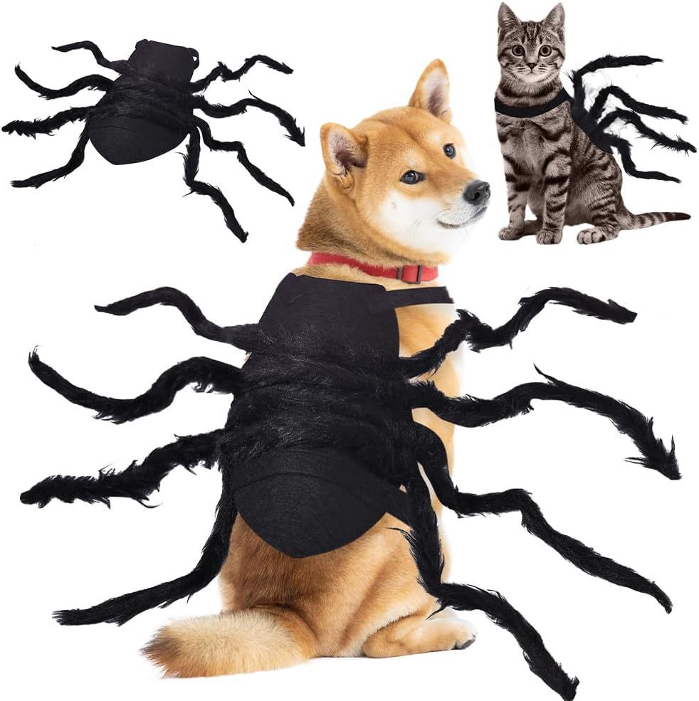Halloween Pet Spider Dress Up Clothes Dog Transformation Spider Decoration Dress Up